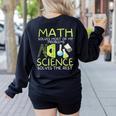 Math Solves Most Of My Problems Science Math Science Teacher Women's Sweatshirt Back Print Black Math Solves Most Of My Problems Science Math Science Teacher Women's Sweatshirt Back Print Black
