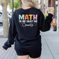 Math The Only Subject That Counts Cute Teacher Educator Women's Sweatshirt Back Print Black Math The Only Subject That Counts Cute Teacher Educator Women's Sweatshirt Back Print Black