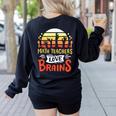Math Teachers Love Brains Halloween Costume Zombie For Men Women Women's Sweatshirt Back Print Black