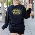 Middle School Camo Retro Back To School Teachers Women's Sweatshirt Back Print Black Middle School Camo Retro Back To School Teachers Women's Sweatshirt Back Print Black
