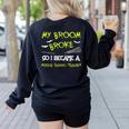 Middle School Teacher Halloween Costume Shirt Lazy Women's Sweatshirt Back Print Black
