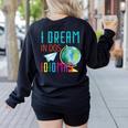 Multilingual Teacher In Dos Idiomas Linguist Language Women's Sweatshirt Back Print Black