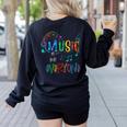 Music Is For Everyone Love For Music Teachers Women's Sweatshirt Back Print Black Music Is For Everyone Love For Music Teachers Women's Sweatshirt Back Print Black