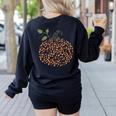 Music Notes Pumpkin Fall Music Teacher Autumn Halloween Women's Sweatshirt Back Print Black