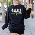 Music Teacher Christmas Holiday Wnter Music Instructor Women's Sweatshirt Back Print Black Music Teacher Christmas Holiday Wnter Music Instructor Women's Sweatshirt Back Print Black