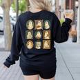 Music Teacher Orchestra Spooky Halloween Ghost Band Women's Sweatshirt Back Print Black