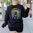 Musical Teacher Teaching Music Is My Jam Rainbow Tie Dye Women's Sweatshirt Back Print Black Musical Teacher Teaching Music Is My Jam Rainbow Tie Dye Women's Sweatshirt Back Print Black