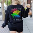 Nerdy Darwin's Finches Evolution Science Biology Teacher Women's Sweatshirt Back Print Black Nerdy Darwin's Finches Evolution Science Biology Teacher Women's Sweatshirt Back Print Black