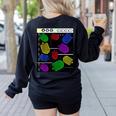 Nerdy Forms Nanotubes Chemistry Teacher Geek Women's Sweatshirt Back Print Black