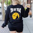 Nerdy Trig Or Treat Halloween Costume Math Teacher Women's Sweatshirt Back Print Black Nerdy Trig Or Treat Halloween Costume Math Teacher Women's Sweatshirt Back Print Black