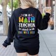 On The Nice List Christmas Math Teacher Women Men Women's Sweatshirt Back Print Black On The Nice List Christmas Math Teacher Women Men Women's Sweatshirt Back Print Black