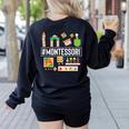 Novelty Montessori Studying Learning Schooling Teacher Love For Men Women Women's Sweatshirt Back Print Black Novelty Montessori Studying Learning Schooling Teacher Love For Men Women Women's Sweatshirt Back Print Black