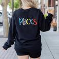 Oh The Places We Will Go Reading Day Book Lovers Teachers Women's Sweatshirt Back Print Black Oh The Places We Will Go Reading Day Book Lovers Teachers Women's Sweatshirt Back Print Black