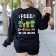 PARA Crew School Cactus Team PARA Teacher Squad For Men Women Kids Women's Sweatshirt Back Print Black