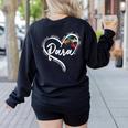 Para Heart Paraprofessional Teacher Paraeducator Women's Sweatshirt Back Print Black