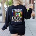 Paraprofessional Straight Outta Energy Teacher Life For Men Women Women's Sweatshirt Back Print Black Paraprofessional Straight Outta Energy Teacher Life For Men Women Women's Sweatshirt Back Print Black