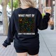 What Part Of Don't You Understand Math Teacher Women's Sweatshirt Back Print Black