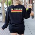 PE TEACHER Job Title Profession Birthday Worker Idea Women's Sweatshirt Back Print Black