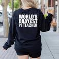 PE Teacher Women's Sweatshirt Back Print Black PE Teacher Women's Sweatshirt Back Print Black