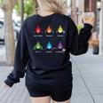 Periodic Elements Chemistry Lovers Science Teacher Women's Sweatshirt Back Print Black