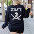 Pi Day Pi Rate Pirate For Teachers Women's Sweatshirt Back Print Black