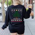 Pi Tree Christmas Math Teacher Ugly Sweater Men Women Kids Women's Sweatshirt Back Print Black Pi Tree Christmas Math Teacher Ugly Sweater Men Women Kids Women's Sweatshirt Back Print Black