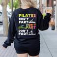 Pilates Instructor Teacher Watercolor Pilates Don't Fart Men Women Kids Women's Sweatshirt Back Print Black Pilates Instructor Teacher Watercolor Pilates Don't Fart Men Women Kids Women's Sweatshirt Back Print Black
