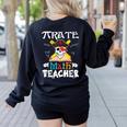 Pirate Math Teacher Skull Pirate Halloween Costume Women's Sweatshirt Back Print Black Pirate Math Teacher Skull Pirate Halloween Costume Women's Sweatshirt Back Print Black