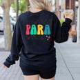 Pre-K Paraprofessional Teacher Back To School Vibes Women's Sweatshirt Back Print Black Pre-K Paraprofessional Teacher Back To School Vibes Women's Sweatshirt Back Print Black