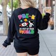 Pre-K Student Teacher Astronaut Space Back To School Women's Sweatshirt Back Print Black