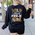 Pre-k Teacher Kids Back To School Wild About Pre-k Women's Sweatshirt Back Print Black Pre-k Teacher Kids Back To School Wild About Pre-k Women's Sweatshirt Back Print Black