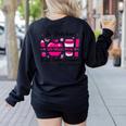 Pre-k Teacher In October We Wear Pink Breast Cancer Women's Sweatshirt Back Print Black Pre-k Teacher In October We Wear Pink Breast Cancer Women's Sweatshirt Back Print Black