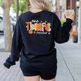 Preppy One Thankful Teacher Coquette Thanksgiving Teacher Women's Sweatshirt Back Print Black Preppy One Thankful Teacher Coquette Thanksgiving Teacher Women's Sweatshirt Back Print Black