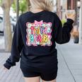 Preppy Third Grade Back To School Teacher Girl Kid Women's Sweatshirt Back Print Black Preppy Third Grade Back To School Teacher Girl Kid Women's Sweatshirt Back Print Black