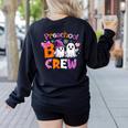 Preschool Boo Crew Preschool Halloween Costume Teacher Kid Women's Sweatshirt Back Print Black Preschool Boo Crew Preschool Halloween Costume Teacher Kid Women's Sweatshirt Back Print Black
