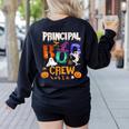 Principal Boo Crew Teacher Student Halloween Costume For Men Women Kids Women's Sweatshirt Back Print Black Principal Boo Crew Teacher Student Halloween Costume For Men Women Kids Women's Sweatshirt Back Print Black