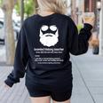 Professor Ancient Teaching Education Bearded History Teacher Women's Sweatshirt Back Print Black Professor Ancient Teaching Education Bearded History Teacher Women's Sweatshirt Back Print Black