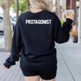 Protagonist English Literature Teacher Costume T Shirt Women's Sweatshirt Back Print Black Protagonist English Literature Teacher Costume T Shirt Women's Sweatshirt Back Print Black