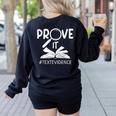 Prove It Text Evidences Reading Teacher First Day Of School Women's Sweatshirt Back Print Black Prove It Text Evidences Reading Teacher First Day Of School Women's Sweatshirt Back Print Black