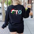 PTO Santa Hat Reindeer Parent Teacher Organization Christmas Women's Sweatshirt Back Print Black PTO Santa Hat Reindeer Parent Teacher Organization Christmas Women's Sweatshirt Back Print Black