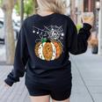 Pumpkin Music Teacher Halloween Fall Music Notes Autumn Women's Sweatshirt Back Print Black Pumpkin Music Teacher Halloween Fall Music Notes Autumn Women's Sweatshirt Back Print Black
