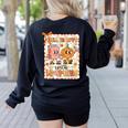 Pumpkin Teacher Preppy Fall In Love With Learning Autumn Women's Sweatshirt Back Print Black Pumpkin Teacher Preppy Fall In Love With Learning Autumn Women's Sweatshirt Back Print Black
