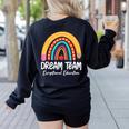 Rainbow Pencil Dream Exceptional Education Team SPED Teacher Women's Sweatshirt Back Print Black