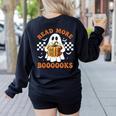 Read More Books Halloween Retro Pumpkin Reading Fall Teacher Women's Sweatshirt Back Print Black Read More Books Halloween Retro Pumpkin Reading Fall Teacher Women's Sweatshirt Back Print Black