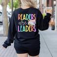 Readers Are Leaders Reading Book Lovers Teacher Women Kids Women's Sweatshirt Back Print Black Readers Are Leaders Reading Book Lovers Teacher Women Kids Women's Sweatshirt Back Print Black