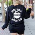 Red For Ed 2019 Support Teachers Support Kids Teacher Women's Sweatshirt Back Print Black Red For Ed 2019 Support Teachers Support Kids Teacher Women's Sweatshirt Back Print Black