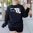 Red For Ed Maryland Teacher Public Education Women's Sweatshirt Back Print Black