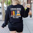 I Rescue Books Trapped In The Bookstore Book Teacher For Men Women Women's Sweatshirt Back Print Black