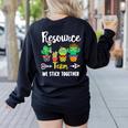 Resource Team Cactus Crew Resource Teacher Squad Women's Sweatshirt Back Print Black Resource Team Cactus Crew Resource Teacher Squad Women's Sweatshirt Back Print Black