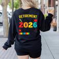 Retirement Class Of 2026 Countdown In Progress Teacher Women's Sweatshirt Back Print Black Retirement Class Of 2026 Countdown In Progress Teacher Women's Sweatshirt Back Print Black